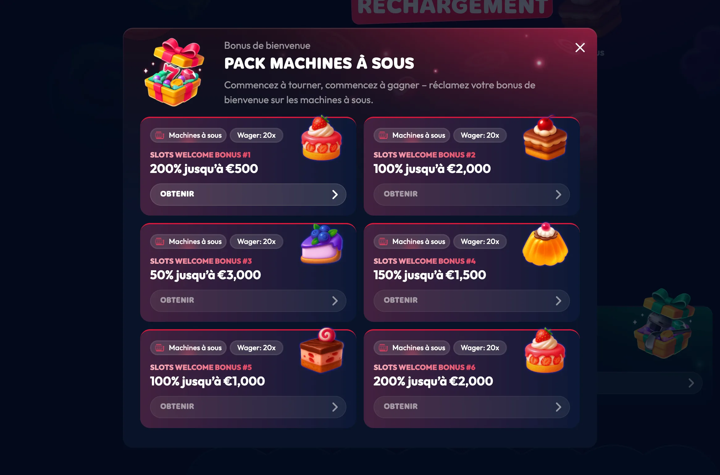 Promotions et offres bonus Gambiva Casino France